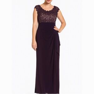 DAVID BRIDAL’S SIZE 22W BRIDESMAID MOTHER OF BRIDE MAXI DRESS CHIFFON & LACE